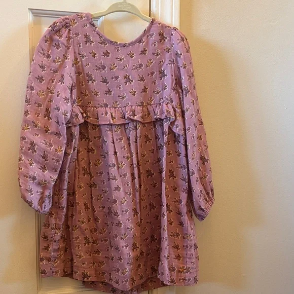 Zara Floral Pink Long Sleeve Dress - Picture 1 of 5